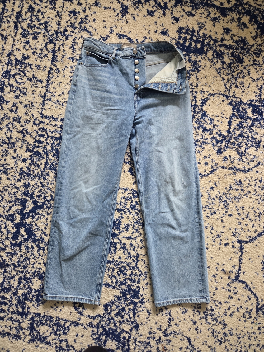 Everlane Light Blue High-Rise Straight Jeans